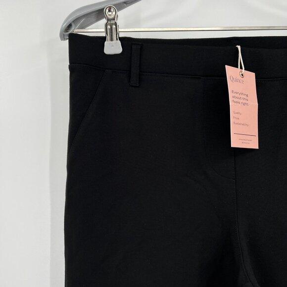 Quince Women's Black Ultra-Stretch Ponte Pant Straight Leg XL Tall 32" NWT - Picture 2 of 6